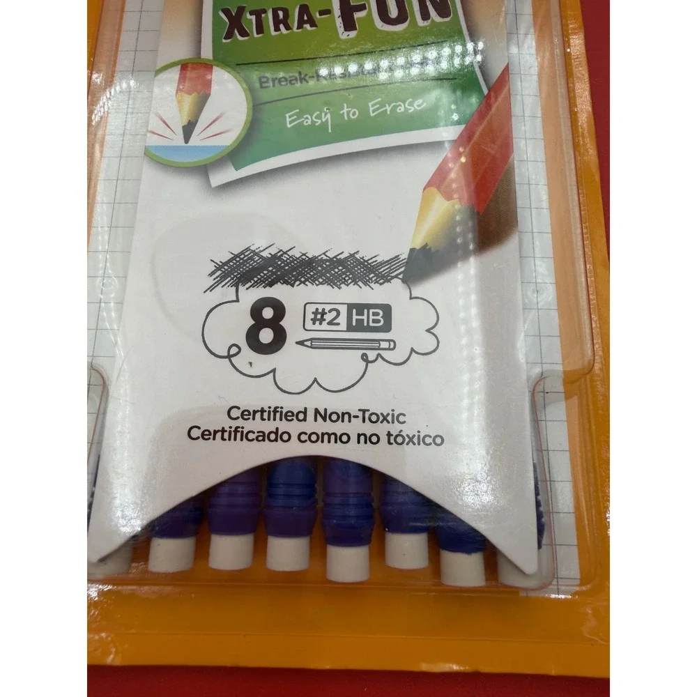 BIC Xtra-Fun Graphite Pencils #2 HB 8 Count Multi-Color New Break-Resistant Lead